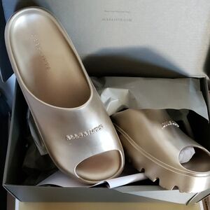 All Saints Gold Women's Slide Sandals